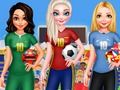 Hra BFF Princess Hlasujte pre futbal 2018  online