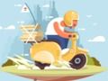 Hra Skladačka mesta Scooter Rides  online