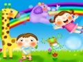 Hra Cartoon žirafa puzzle  online