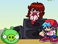 Hra Piatok v noci Funkin 'vs PIG od Angry Birds  online