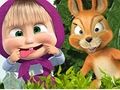 Hra Zbierka puzzle Máša a medveď  online