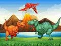 Hra Zápas farebných dinosaurov 3  online