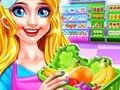 Hra Čistenie dievčat v supermarkete  online