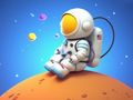 Hra Omaľovánka: Spaceman sedí  online