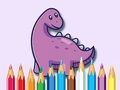 Hra Omaľovánka: Dinosaurus s kvetmi  online