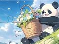Hra Skladačka: Košík Panda  online