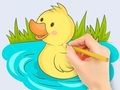 Hra Omaľovánka: Baby Duck Swim  online