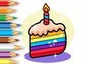 Hra Omaľovánka: Narodeninová torta  online