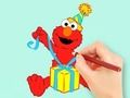 Hra Omaľovánka: Elmo Gift  online