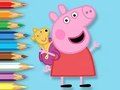 Hra Omaľovánka: Peppa s hračkou medveďa online Hra Omaľovánka: Peppa s hračkou medveďa online