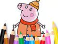 Hra Omaľovánka: Mommy Pig Winter online Hra Omaľovánka: Mommy Pig Winter online