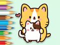 Hra Omaľovánka: Hugging Cat  online