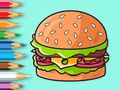 Hra Omaľovánka: Lahodný hamburger  online
