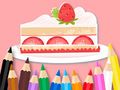 Hra Omaľovánka: Jahodová torta  online
