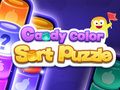 Hra Puzzle na triedenie farieb cukríkov  online