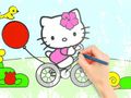 Hra Omaľovánka: Hello Kitty na bicykli  online