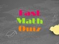 Hra Rýchly matematický kvíz  online