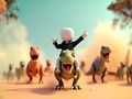 Hra Stickman: Dinosauria aréna  online