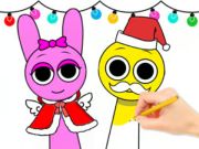 Hra Omaľovánka: Sprunki Christmas  online