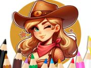 Hra Omaľovánka: Cowgirl  online