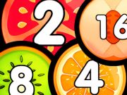Hra Zlúčiť guľky strelca 2048 Connect ovocie  online
