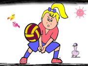Hra Volejbal je veselé sfarbenie online