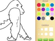 Hra Vyfarbenie knihy pre deti: Gorilla online