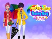 Hra Super Girls: Moje oblečenie na daždivý deň online