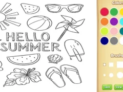 Hra Hello Summer Coloring Book for Kids online
