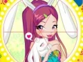 Hra Winx bunny style: Round Puzzle online