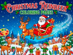 Hra Christmas Reindeer Coloring Pages online