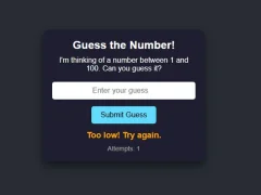 Hra Number Guessing online