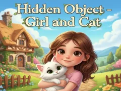 Hra Hidden Object - Girl and Cat online