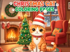 Hra Christmas Cat Coloring Pages online