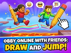 Hra Obby online with friends: Draw and Jump! online