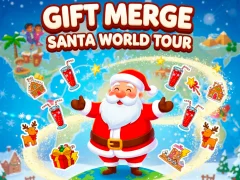 Hra Gift Merge Santa World Tour online