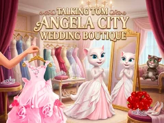 Hra Talking Tom Angela City Wedding Boutique online