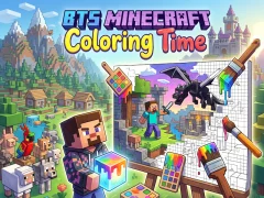 Hra BTS Minecraft Coloring Time online