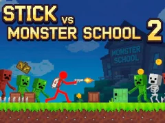 Hra Stick vs Monster School 2 online