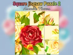 Hra Square jigsaw Puzzle 2  Assemble Flowers online