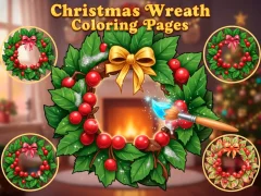 Hra Christmas Wreath Coloring Pages online