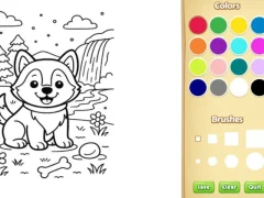 Hra Dog Coloring Book online
