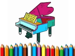 Hra Back To School: Piano Coloring Book online
