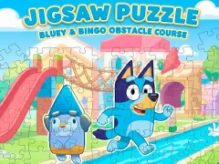Hra Jigsaw Puzzle: Bluey & Bingo Obstacle Course online