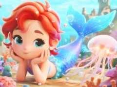 Hra Jigsaw Puzzle: Chibi Mermaid Marshmallow Jellyfish online