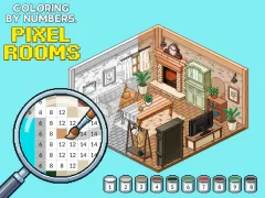 Hra Coloring by Numbers Pixel Rooms online