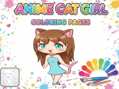 Hra Anime Cat Girl Coloring Pages online