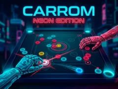 Hra Carrom Neon Edition online