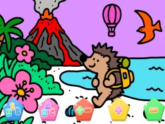 Hra Color By Code Volcano Hedgehog online