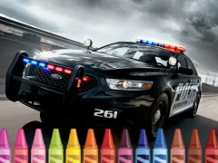 Hra Police Cars Coloring online